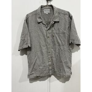 Columbia Men’s Plaid Short Sleeve Button-Down Cotton Size Large